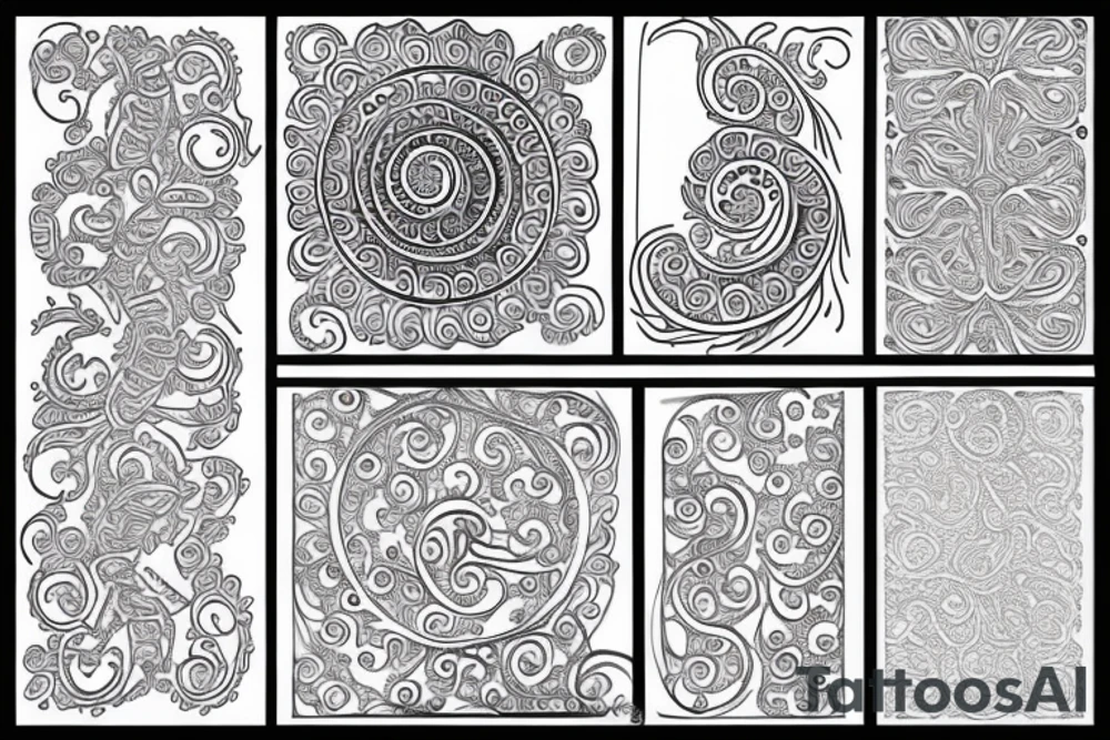 spiral filigree tattoo idea