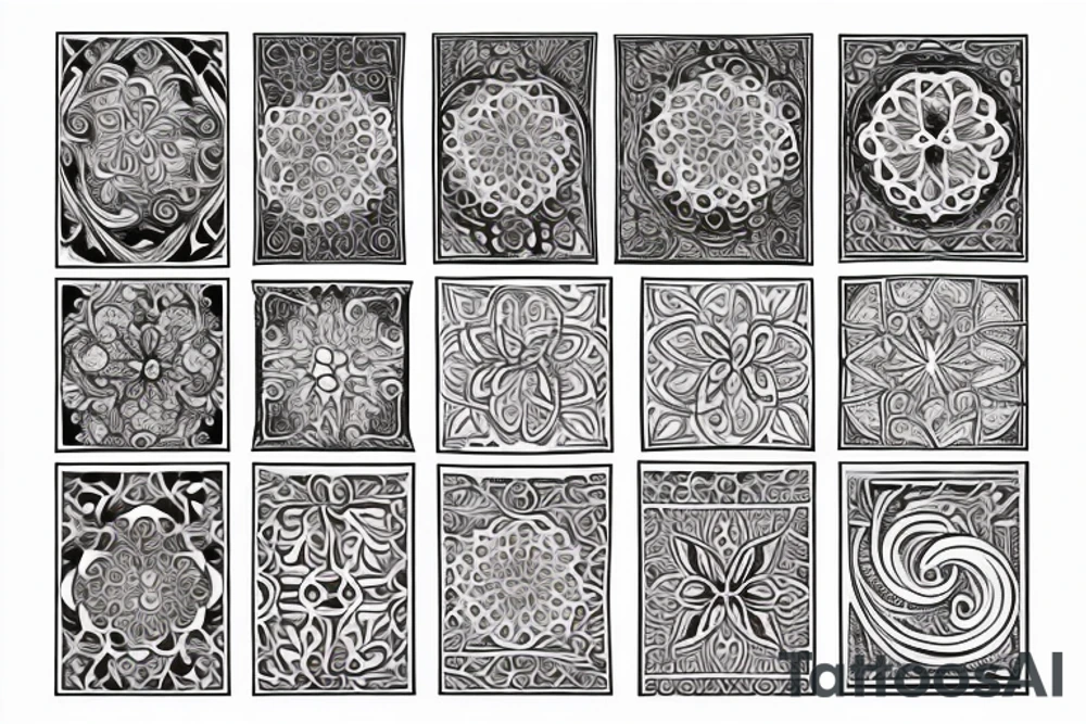 filigree, Fibonacci sequence tattoo idea