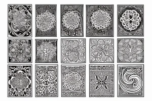 filigree, Fibonacci sequence tattoo idea
