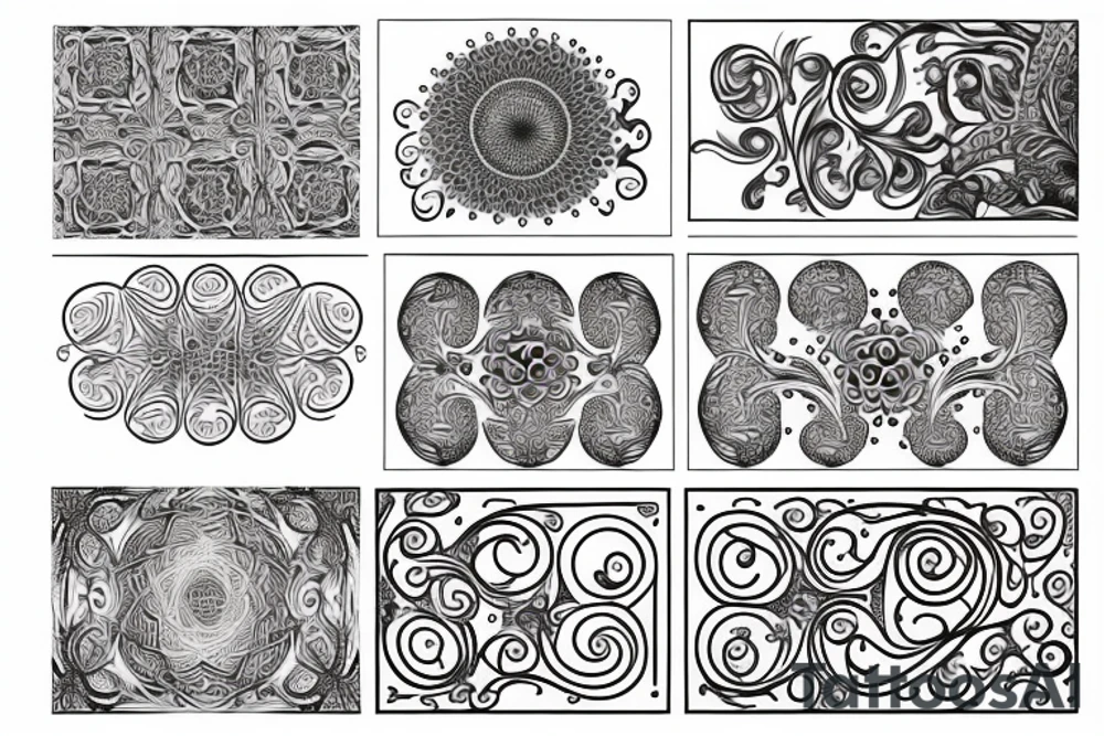 filigree, Fibonacci sequence tattoo idea