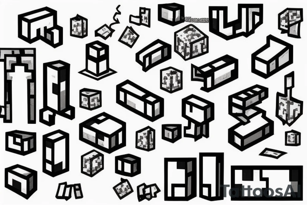 minecraft redstone tattoo idea