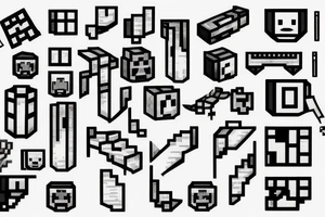 minecraft piston tattoo idea