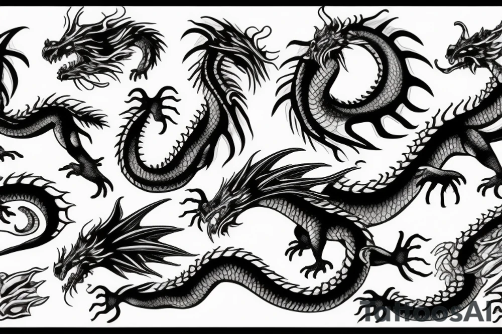 Dragon waiting tattoo idea