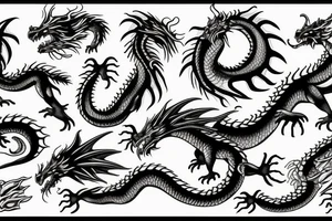 Dragon waiting tattoo idea