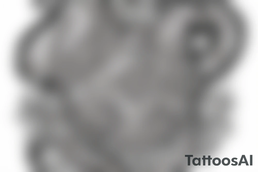 Moonshine jug pouring out paisley tattoo idea