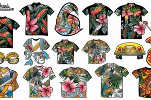 Hawaiian shirt tattoo idea