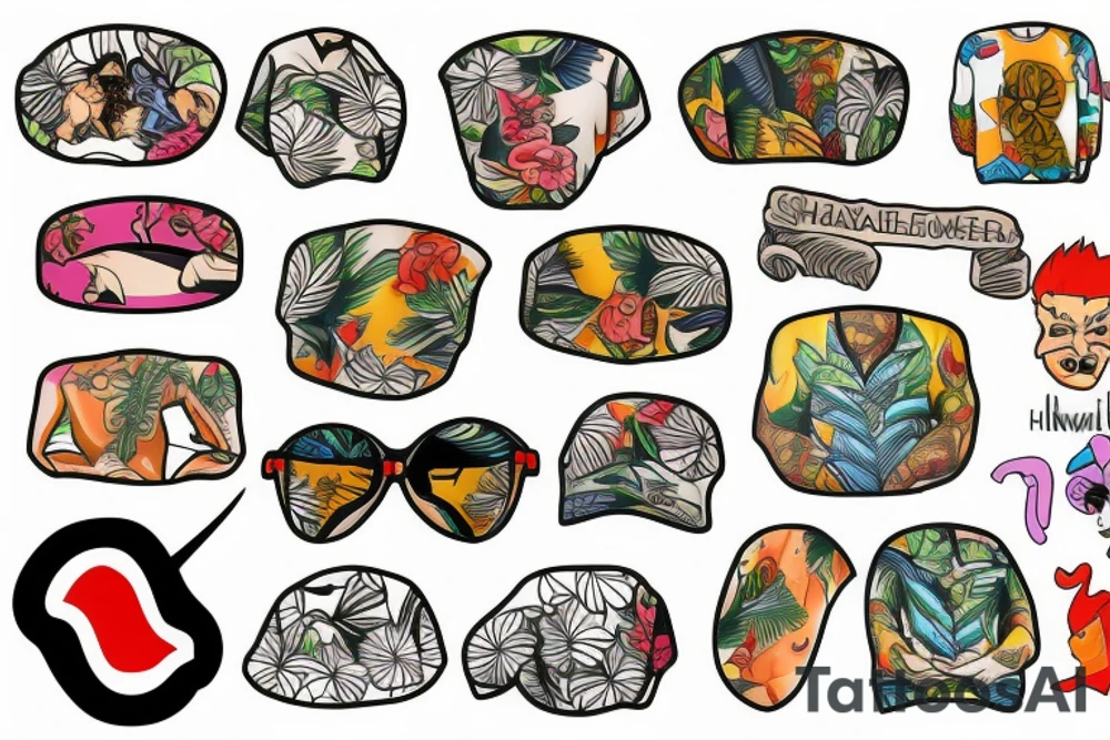 Hawaiian shirt tattoo idea