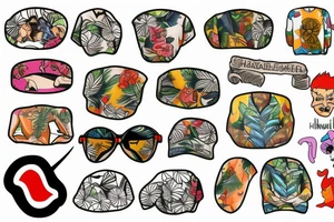 Hawaiian shirt tattoo idea