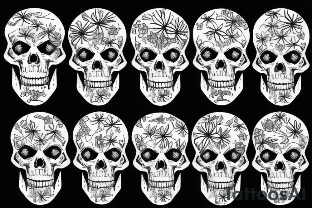 Hawaiian shirt skeleton tattoo idea