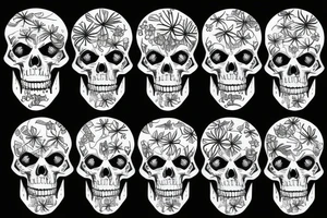 Hawaiian shirt skeleton tattoo idea