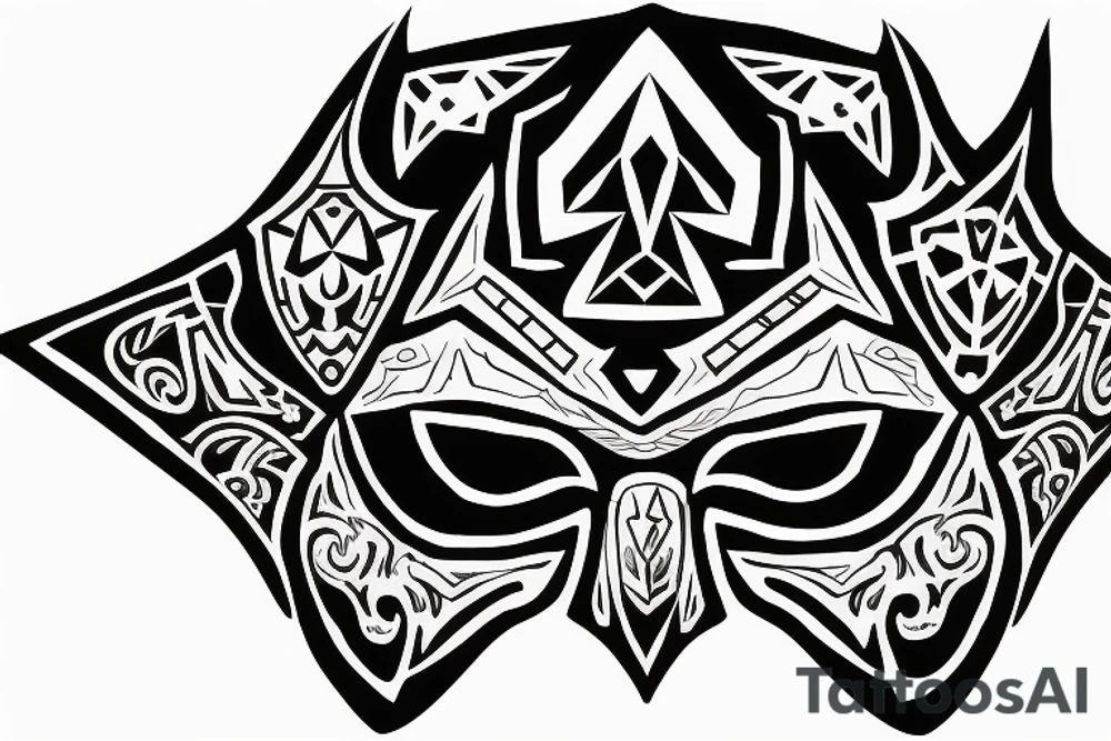zelda majors mask with tatl and tael flying around it tattoo idea