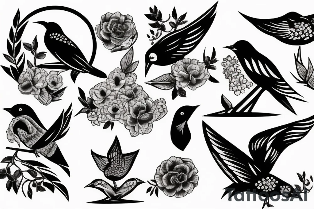 3 birds tattoo idea