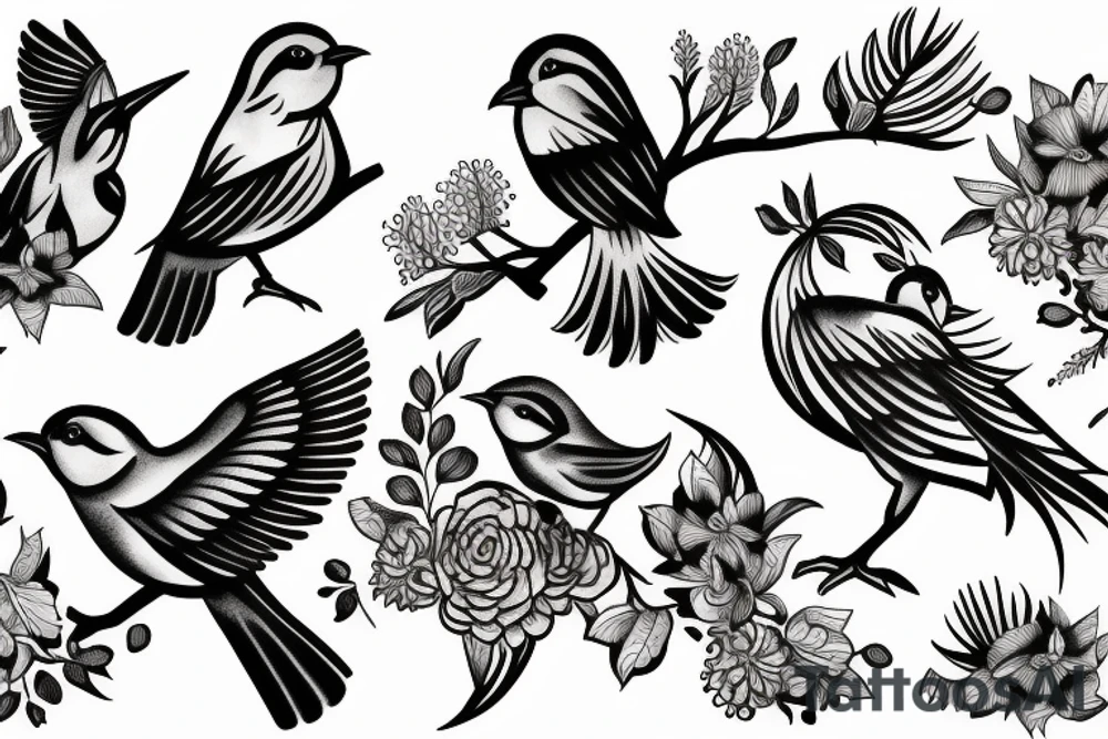 3 birds tattoo idea
