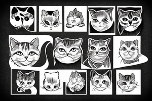 Cats being friendly tattoo idea