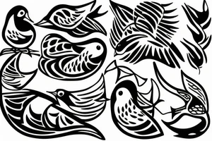 3 little birds tattoo idea
