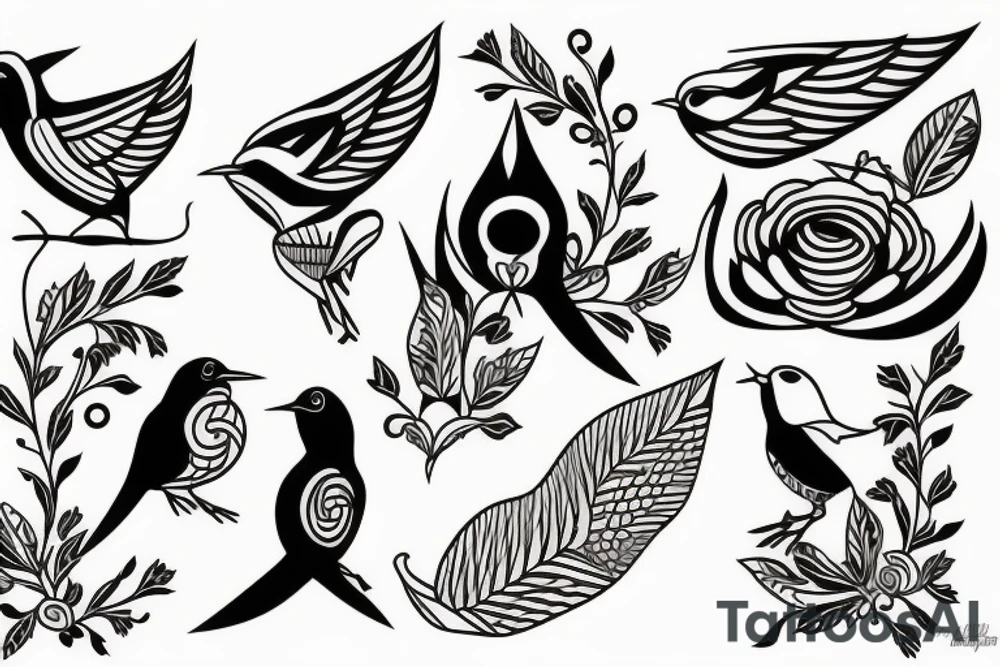 3 little birds tattoo idea