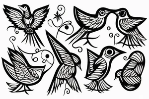 3 little birds tattoo idea