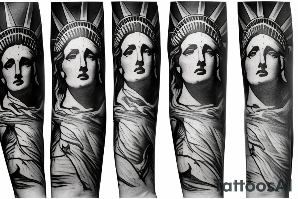 Lady Liberty in shame tattoo idea
