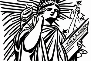 Lady Liberty in shame tattoo idea