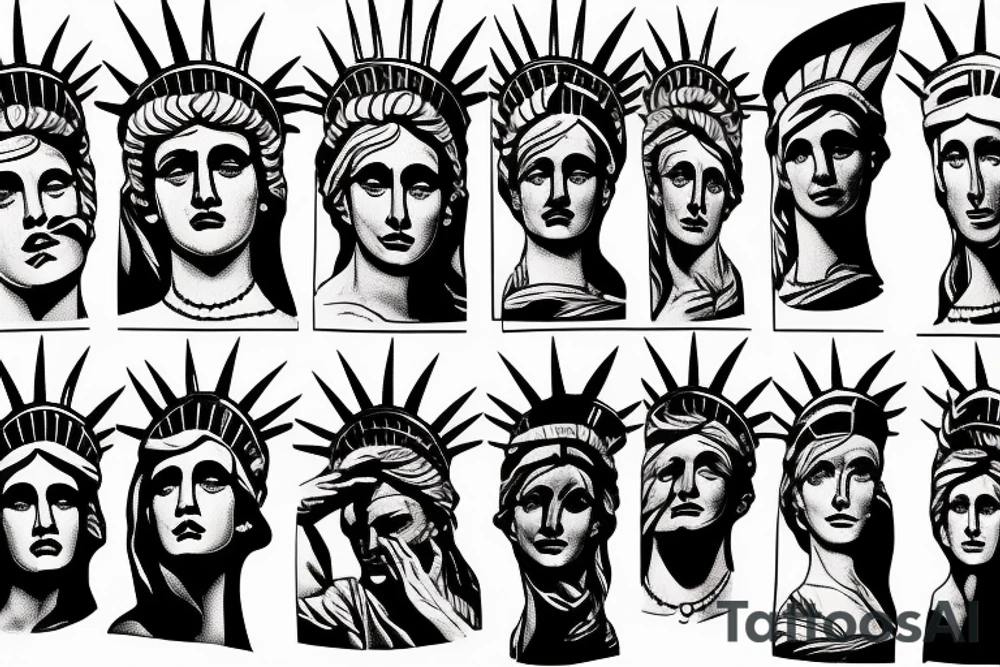 Lady Liberty facepalm tattoo idea