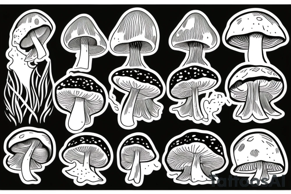 Mushroom fantasy tattoo idea