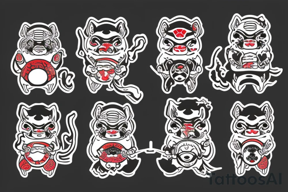 Oni ramen tanuki tattoo idea