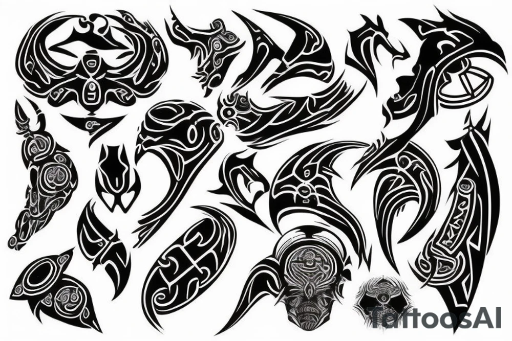 tribal symbols tattoo idea