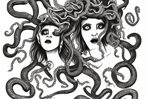 medusa crying tattoo idea