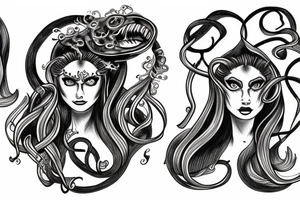 medusa crying tattoo idea