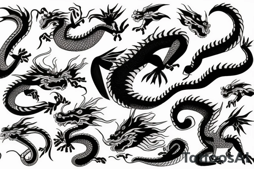 geisha dragon tattoo idea