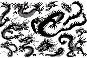 geisha dragon tattoo idea