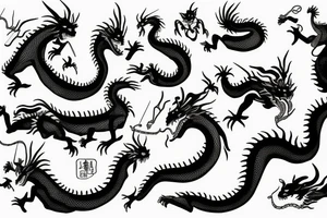 geisha dragon tattoo idea