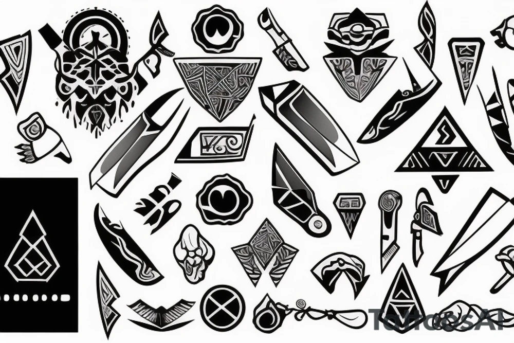 Clever knife tattoo idea