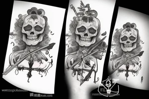 Skeleton holding a sword tattoo idea