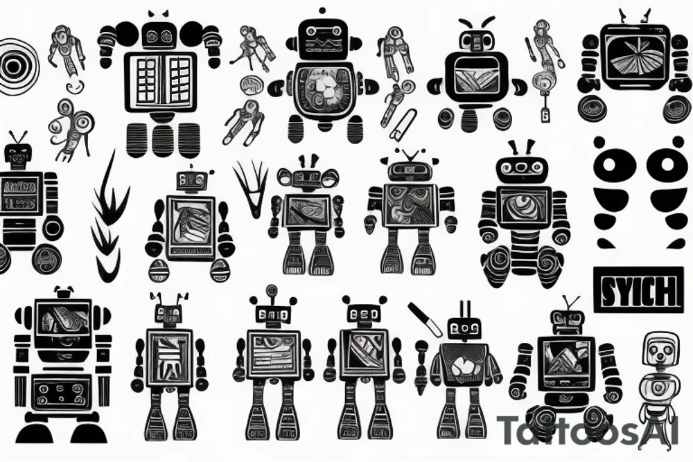 robot tattoo idea
