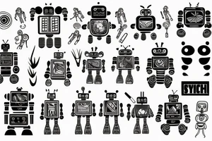 robot tattoo idea