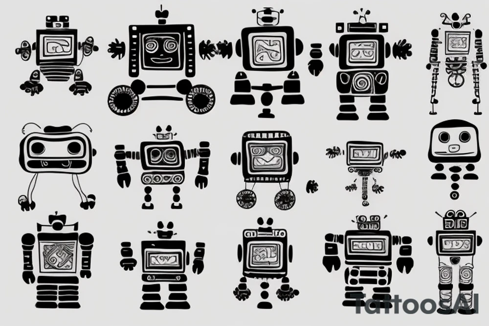 robot tattoo idea