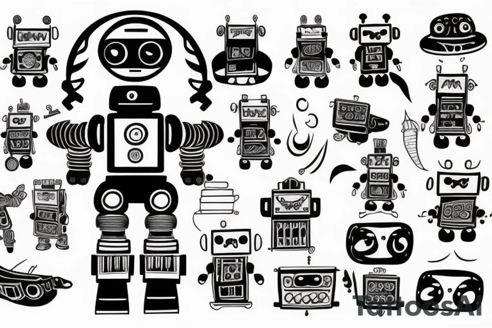 robot tattoo idea
