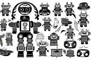 robot tattoo idea