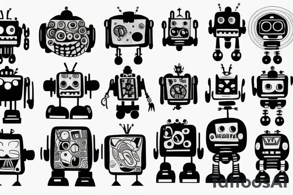 robot tattoo idea