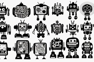 robot tattoo idea