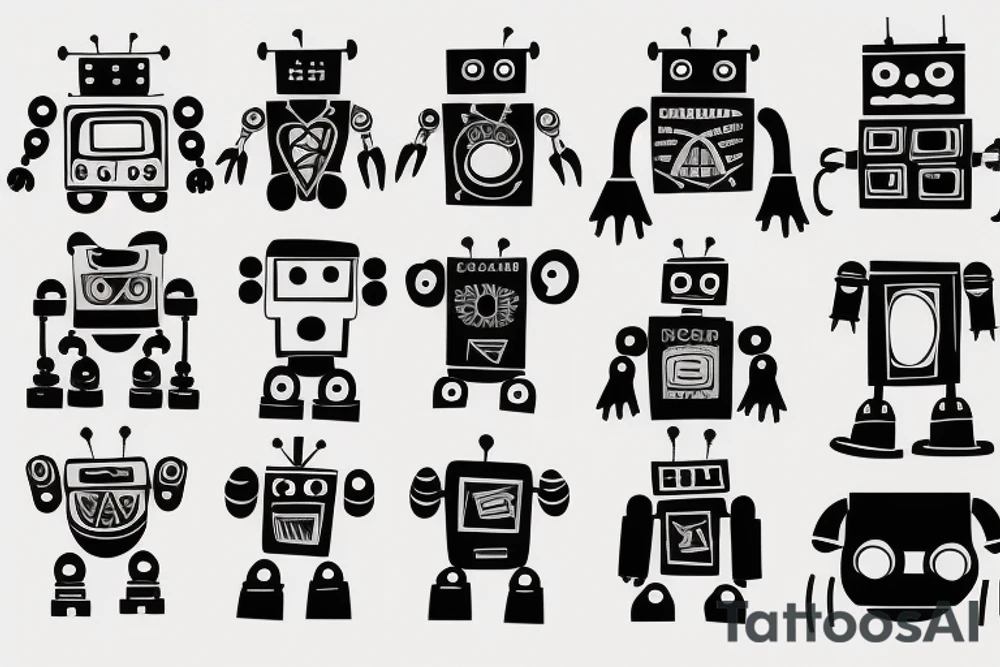 robot tattoo idea