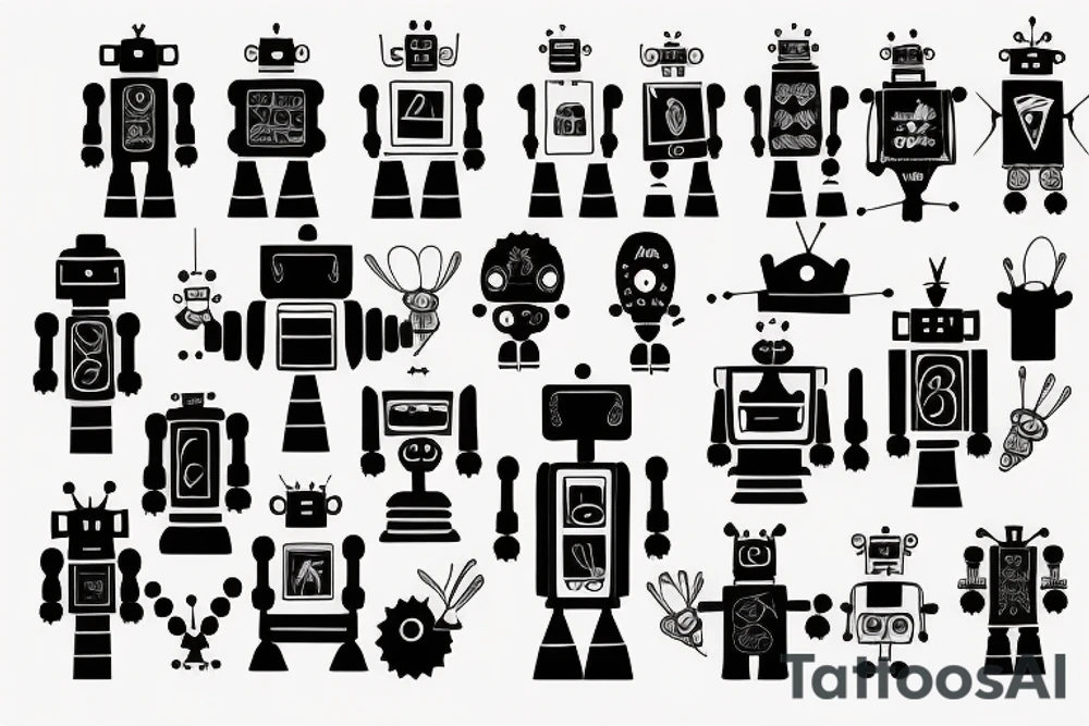 robot tattoo idea