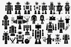 robot tattoo idea