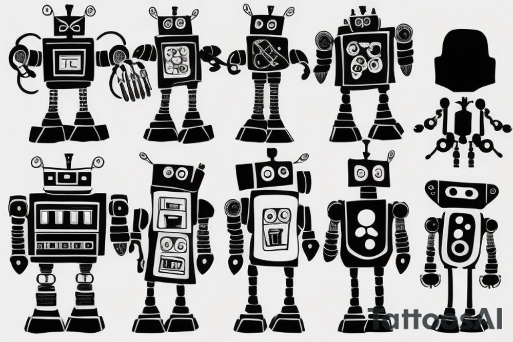 robot tattoo idea