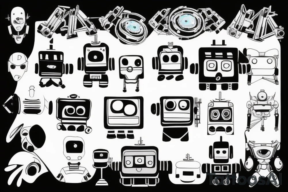 robot tattoo idea