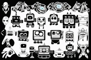 robot tattoo idea