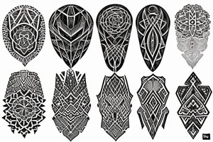 Geometric, intricate design. Similar to lace. tattoo idea