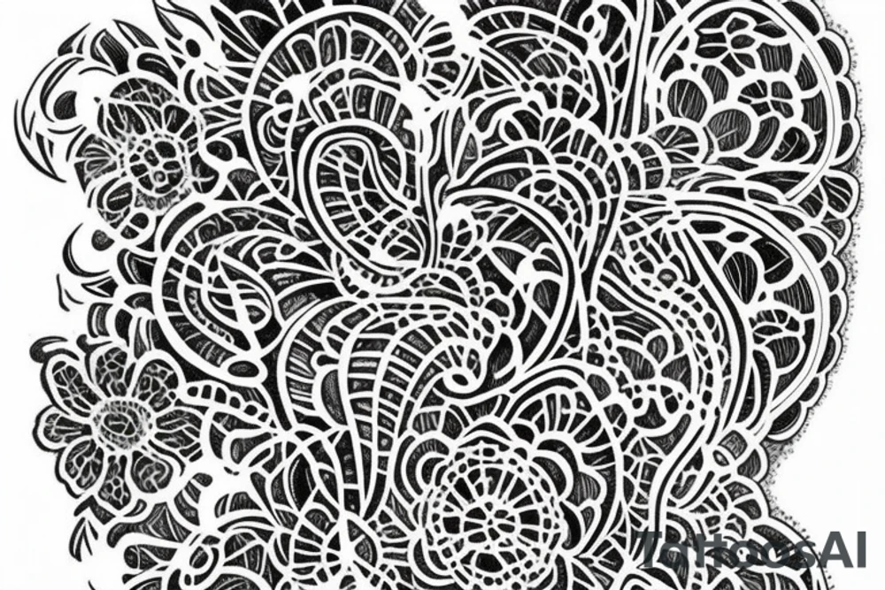 Intricate design like lace. tattoo idea