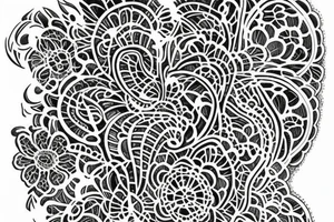Intricate design like lace. tattoo idea